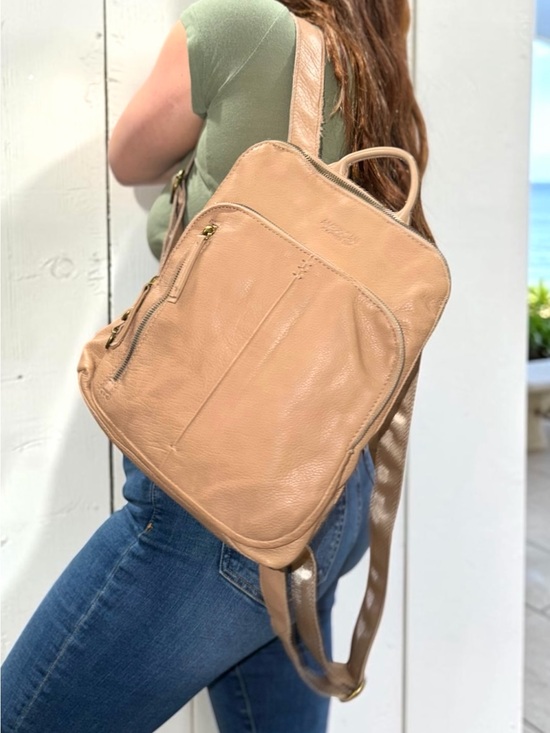 American Leather Co. Cleveland Tan Leather Sleek Backpack main image 5